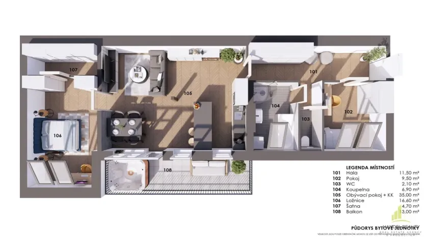 Prodej bytu 3+kk, Břeclav, 91 m2