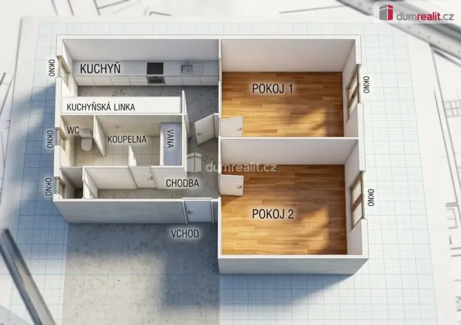 Prodej bytu 2+1, Rožnov pod Radhoštěm, Jiřího Wolkera, 56 m2