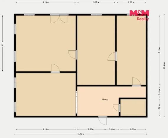Prodej obchodního prostoru, Jihlava, Čajkovského, 108 m2