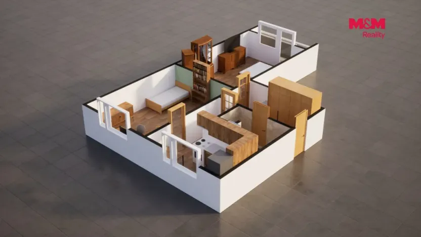 Prodej bytu 2+1, Desná, Krátká, 55 m2