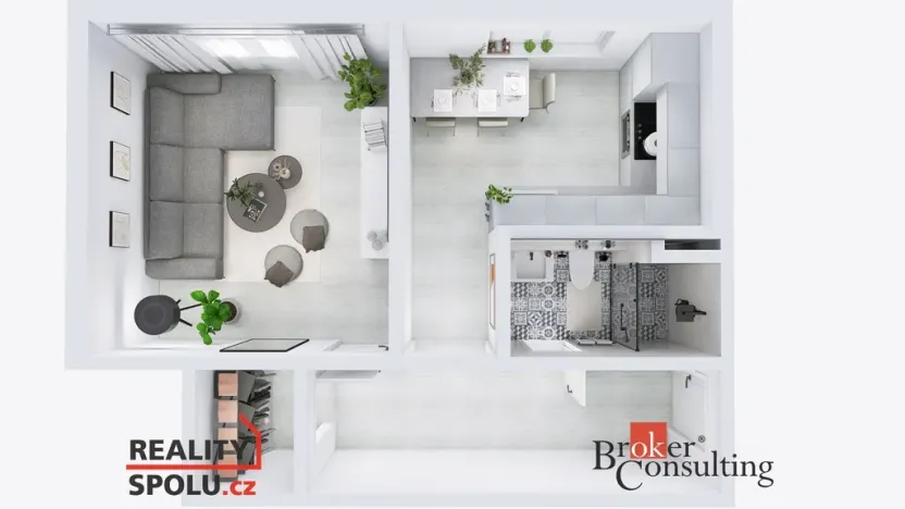 Pronájem bytu 1+1, Hlučín, Severní, 40 m2