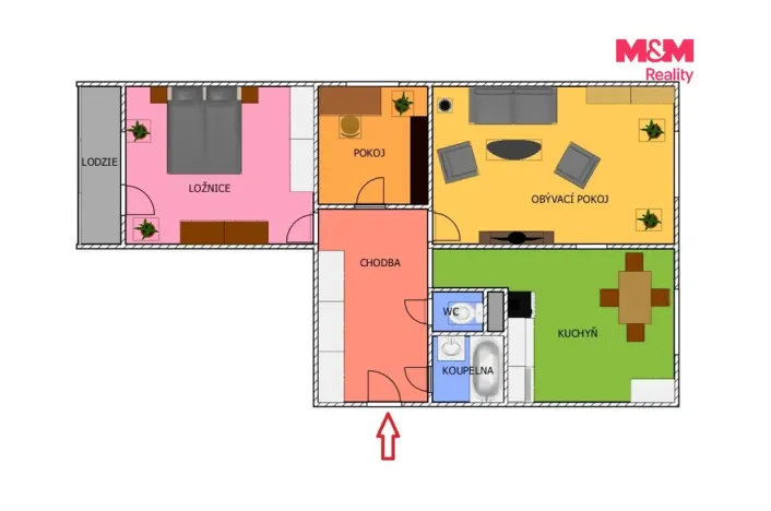 Prodej bytu 3+1, Kamenický Šenov, Pískovec I, 73 m2