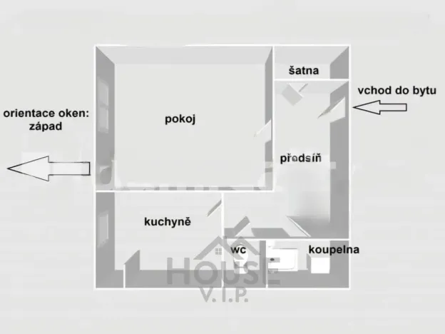 Prodej bytu 1+1, Praha - Čimice, Minická, 41 m2