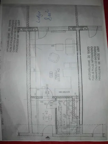 Pronájem bytu 1+kk, Praha - Vysočany, Podkovářská, 31 m2