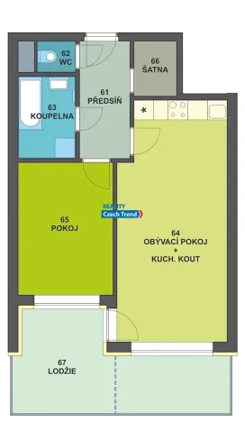 Pronájem bytu 2+kk, Olomouc, Janského, 54 m2