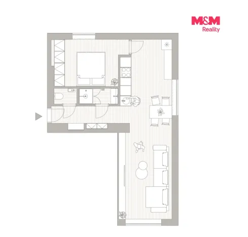 Pronájem bytu 2+kk, Moravany, 9. května, 56 m2