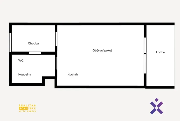 Pronájem bytu 1+kk, Zlín, Nad Stráněmi, 33 m2