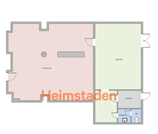 Pronájem kanceláře, Karviná - Nové Město, nám. Budovatelů, 77 m2