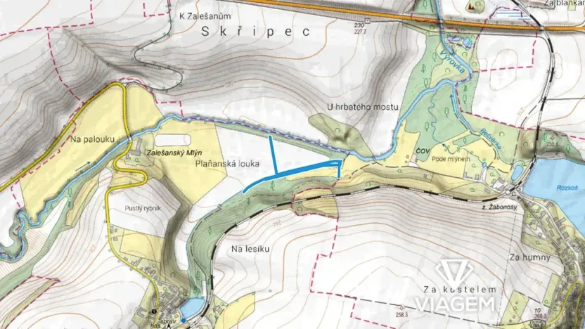 Prodej podílu pole, Zalešany, 611 m2
