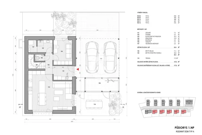 Prodej rodinného domu, Pohořelice, Kvítkovská, 127 m2