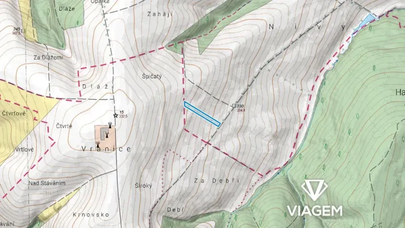 Prodej podílu pole, Líšná, 1850 m2
