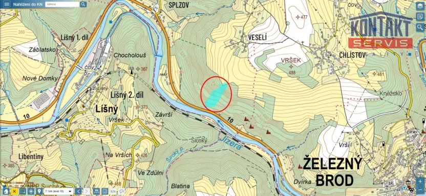 Prodej lesa, Železný Brod - Bzí, 23153 m2
