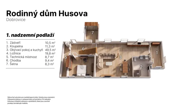 Prodej rodinného domu, Dobrovice, Husova ulice, 213 m2