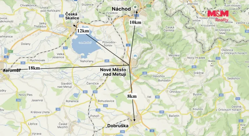 Pronájem bytu 1+kk, Nové Město nad Metují, Nádražní, 33 m2