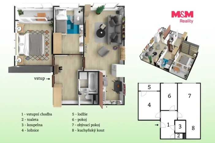 Prodej bytu 3+kk, Praha - Letňany, Malkovského, 65 m2