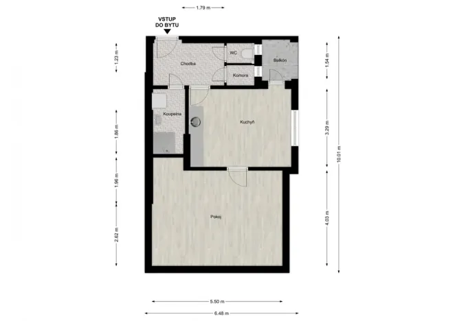 Pronájem bytu 2+kk, Praha - Smíchov, Xaveriova, 51 m2