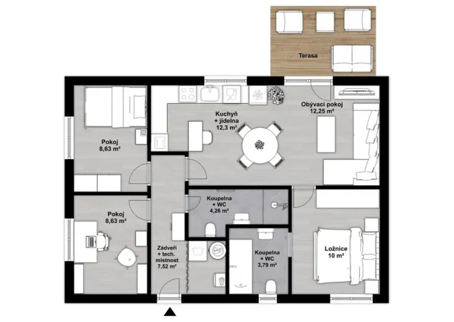 Prodej rodinného domu, Bystřice - Nesvačily, 67 m2