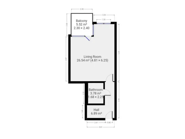 Pronájem bytu 1+kk, Praha - Krč, Antala Staška, 39 m2
