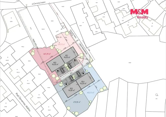 Prodej pozemku pro bydlení, Brno, Červený kopec, 470 m2