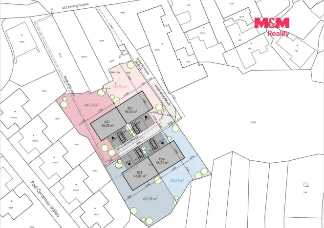 Prodej pozemku pro bydlení, Brno, Červený kopec, 470 m2
