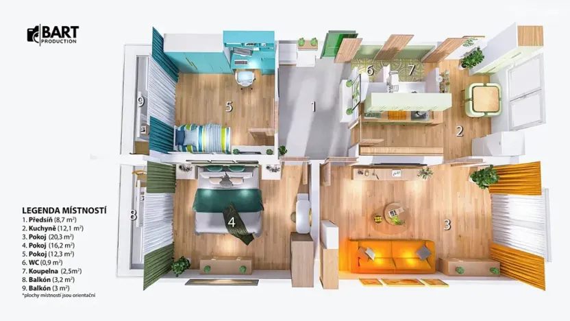 Prodej bytu 3+1, Hrušovany u Brna, Sídliště, 73 m2