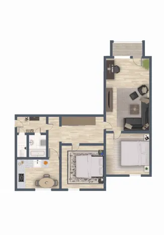 Pronájem bytu 3+1, Písek - Pražské Předměstí, Jablonského, 71 m2