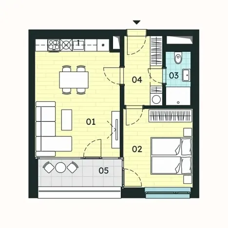 Prodej bytu 2+kk, Znojmo, 46 m2