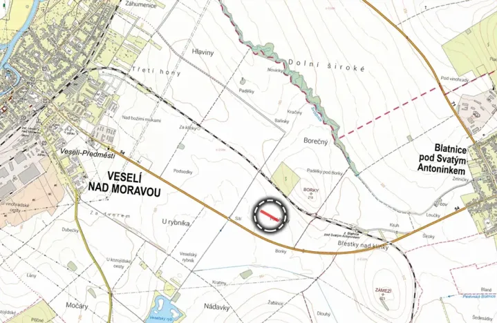 Prodej pole, Veselí nad Moravou, 2549 m2