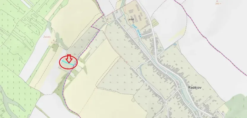 Prodej podílu louky, Strážnice, 460 m2