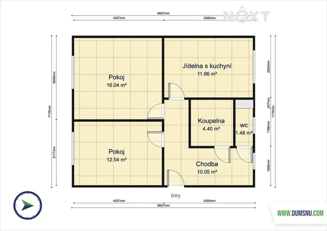 Prodej bytu 2+1, Lukavice, 55 m2