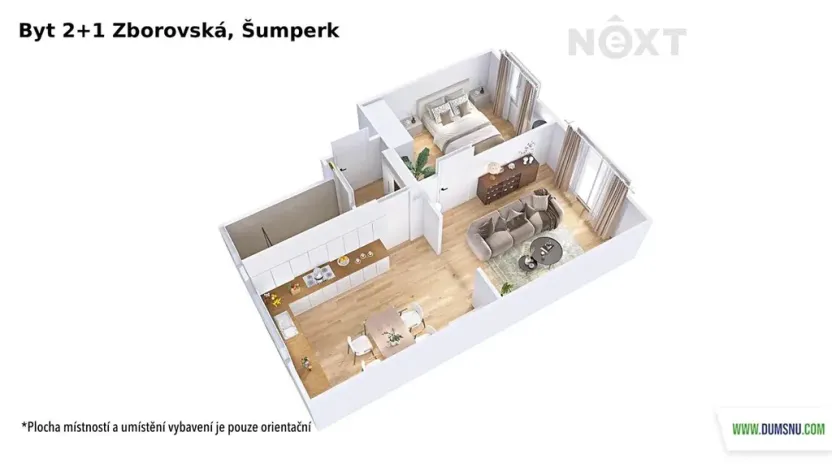 Prodej bytu 2+1, Šumperk, Zborovská, 55 m2