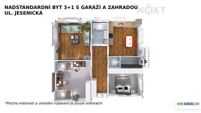Prodej bytu 3+1, Šumperk, Jesenická, 107 m2