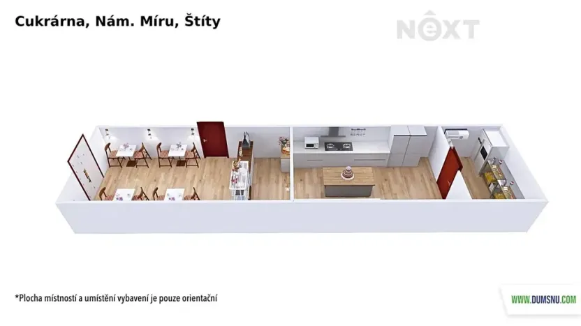 Pronájem restaurace, Štíty, nám. Míru, 59 m2