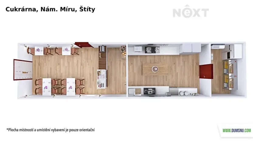 Pronájem restaurace, Štíty, nám. Míru, 59 m2