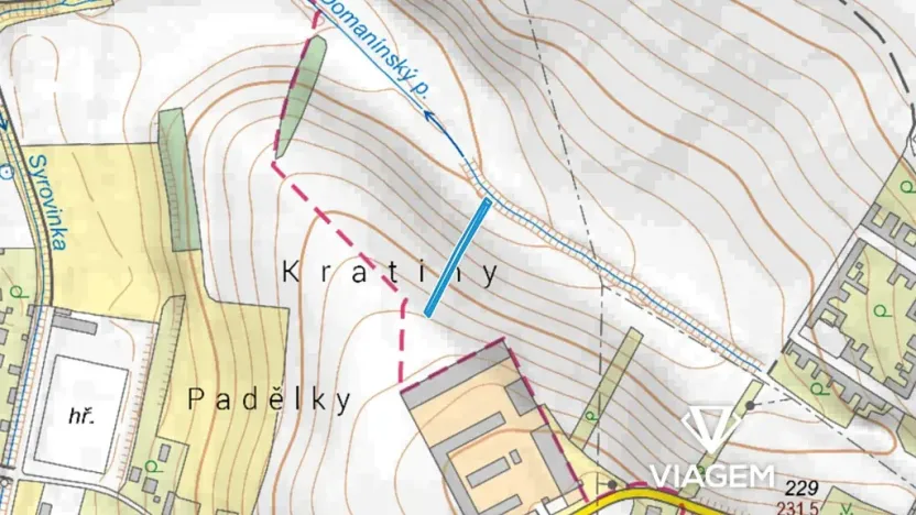 Prodej pole, Domanín, 681 m2