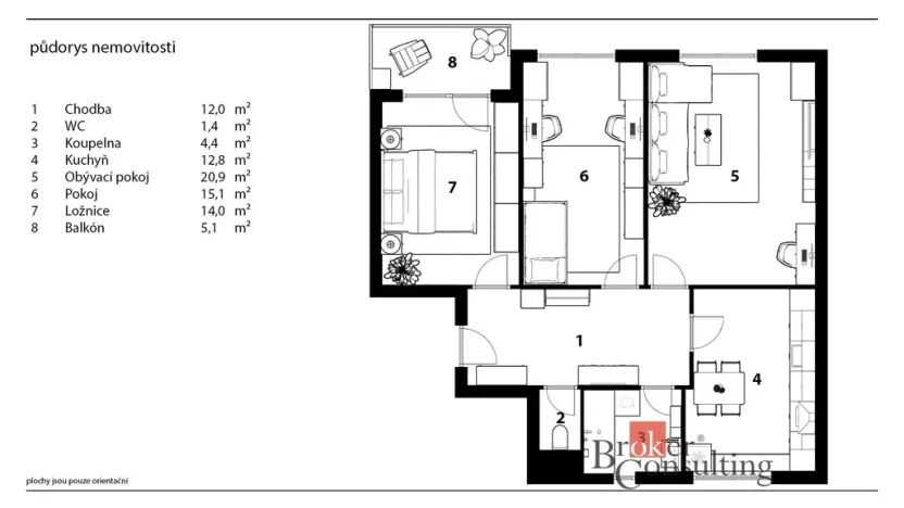 Prodej bytu 3+1, Chrudim - Chrudim IV, Na Větrníku, 85 m2