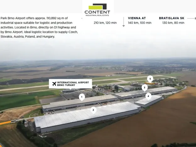Pronájem skladu, Brno - Tuřany, Letiště Brno-Tuřany, 5000 m2