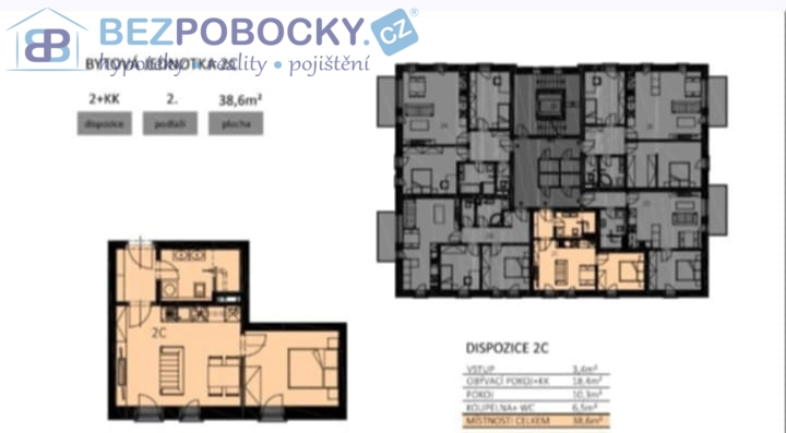 Pronájem bytu 2+kk, Havlíčkův Brod, Na Spravedlnosti, 39 m2