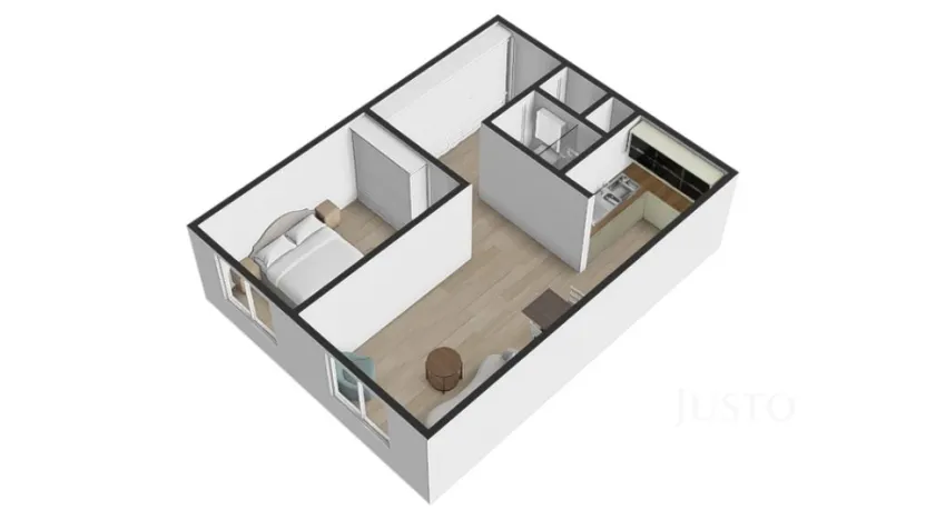 Pronájem bytu 2+kk, Praha - Kobylisy, Pohnertova, 43 m2