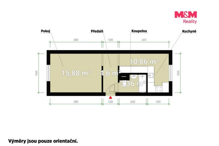 Pronájem bytu 1+1, Přeštice, Rybova, 35 m2