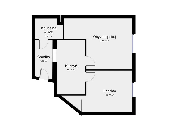Pronájem bytu 2+1, Praha - Vršovice, Krymská, 56 m2