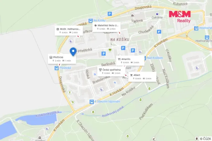 Pronájem bytu 2+kk, Praha - Hostivař, Přeštická, 52 m2