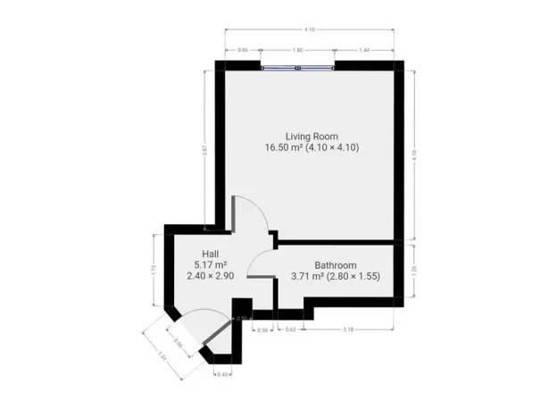 Pronájem bytu 1+kk, Praha - Holešovice, Šimáčkova, 27 m2
