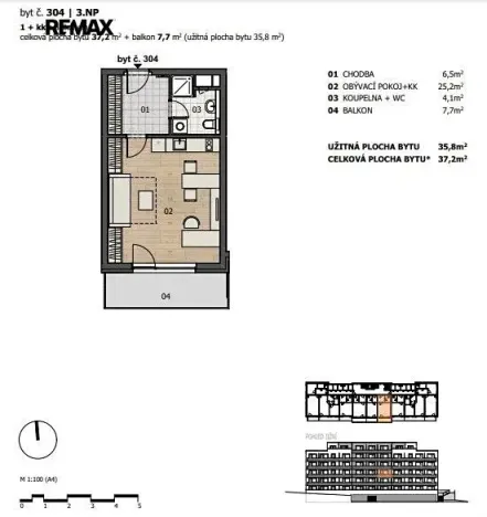 Pronájem bytu 1+kk, Plzeň, Studentská, 44 m2
