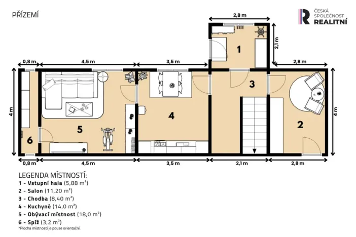 Prodej rodinného domu, Zásmuky, Sladkovského, 206 m2
