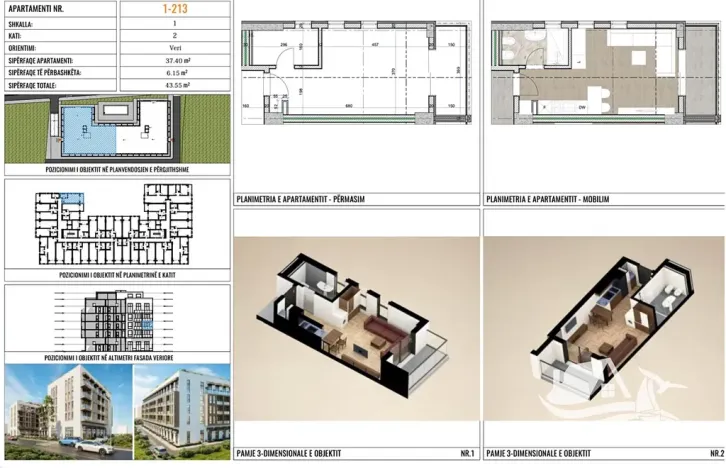 Prodej bytu 1+kk, Golem, Albánie, 43 m2