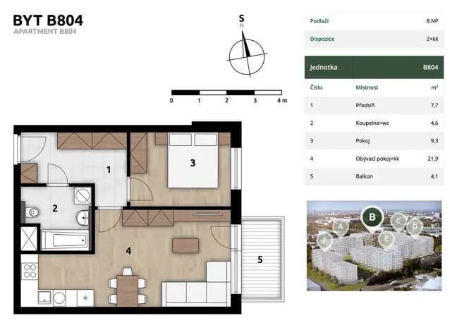Prodej bytu 2+kk, Praha - Hostivař, U továren, 46 m2