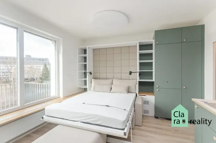 Pronájem bytu 1+kk, Praha - Vysočany, Piskáčkových, 28 m2