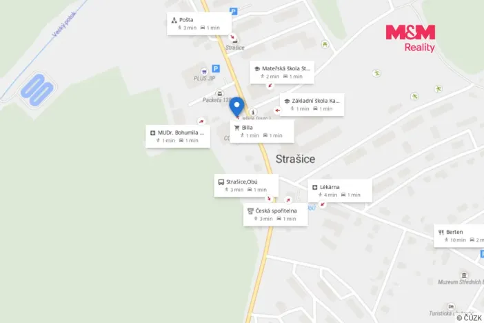 Pronájem bytu 1+kk, Strašice, 35 m2