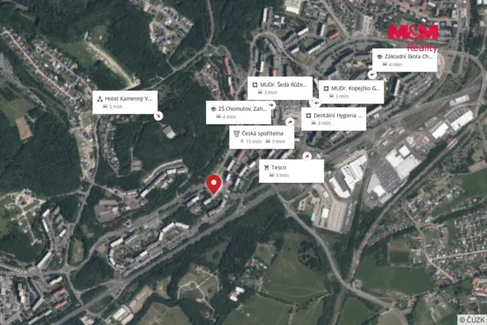 Prodej bytu 3+1, Chomutov, Kamenná, 60 m2